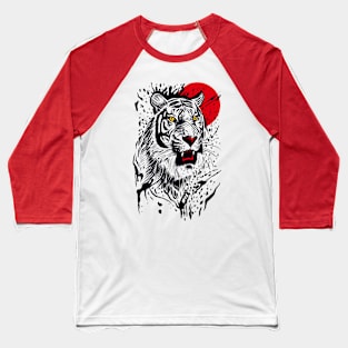 Tiger ink splatter Baseball T-Shirt